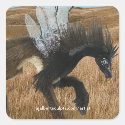 Fairy Deer Dragon Fantasy Creature - Stickers (Voorkant)