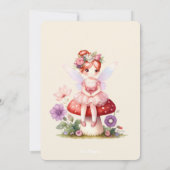 Fairy Deuropening Rood Haar Fairy Eerste Verjaarda Kaart (Achterkant)