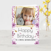 Fairy DIY foto vlinder tuin verjaardag Kaart (Gele Bloem)