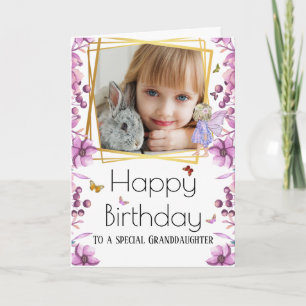 Fairy DIY foto vlinder tuin verjaardag Kaart