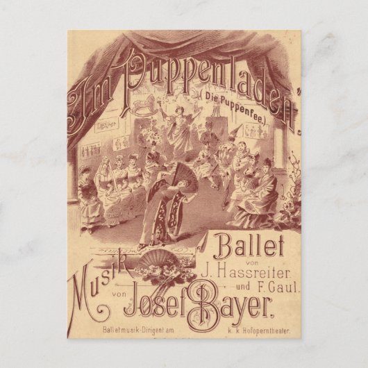 Fairy Doll Ballet - Die Puppenfee - Josef Bayer Briefkaart (Voorkant)