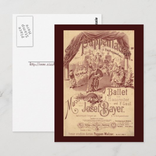 Fairy Doll Ballet - Die Puppenfee - Josef Bayer Briefkaart (Voorkant / Achterkant)