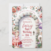Fairy Door Blond Haar Fairy Eerste Verjaardagsfees Kaart (Voorkant)
