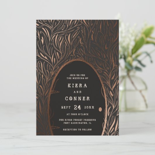 Fairy door Irish Folklore Fairytale Tree Weddensch Kaart (Staand voorkant)