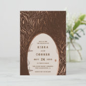 Fairy door Irish Folklore Fairytale Tree Weddensch Kaart (Staand voorkant)