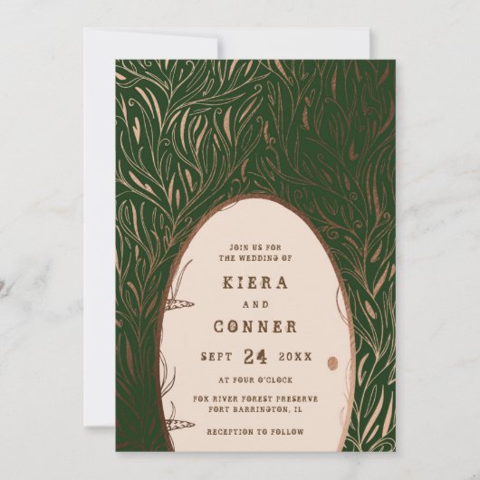 Fairy door Irish Folklore Fairytale Tree Weddensch Kaart (Voorkant)