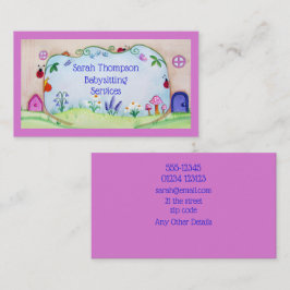 Fairy Doors Babysitting Services Visitekaartje