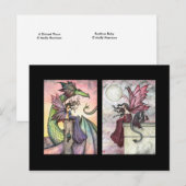 Fairy Dragon ACEO Kaarten van Molly Harrison (Voorkant / Achterkant)