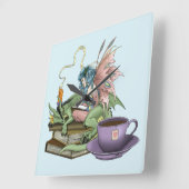 Fairy Dragon Books Tea Friendship  Vierkante Klok (Hoek)