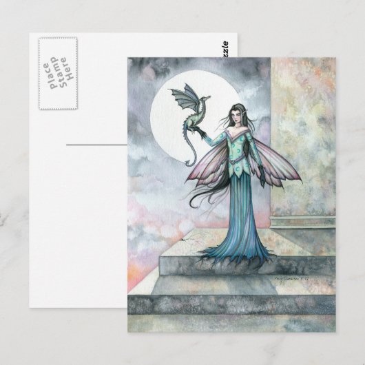 Fairy Dragon Briefkaart Gothic (Voorkant / Achterkant)