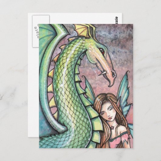 Fairy Dragon Briefkaart van Molly Harrison (Voorkant / Achterkant)