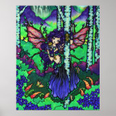 Fairy Dragon Fantasy Forest Art Poster (Voorkant)