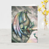 Fairy Dragon Fantasy Kaart beroemd gemaakt door Mo (Gele Bloem)