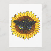 Fairy Dragon op Zonnebloem Briefkaart (Voorkant)