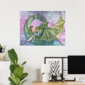 Fairy Dragon Poster Afdrukken op Molly Harrison (Thuiskantoor)