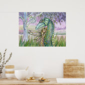 Fairy Dragon Poster van Molly Harrison (Keuken)