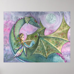 Fairy Dragon Posterprint door Molly Harrison Poster