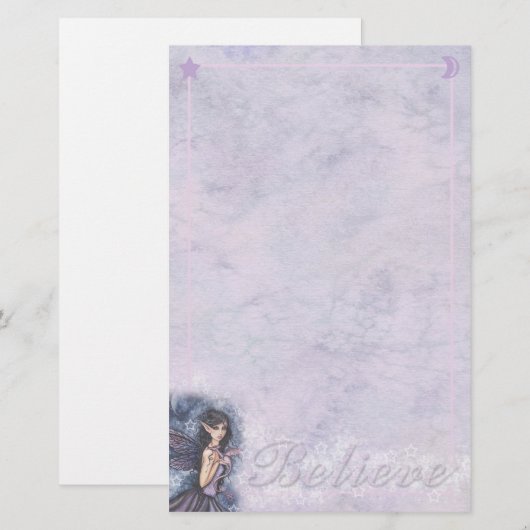 Fairy Dragon Starry Briefpapier (Voorkant / Achterkant)