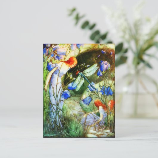 Fairy Dragonfly Briefkaart (Staand voorkant)