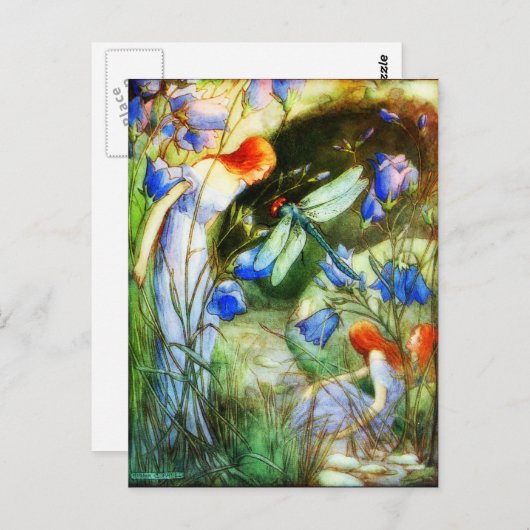 Fairy Dragonfly Briefkaart (Voorkant / Achterkant)