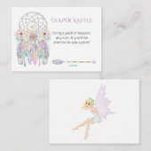 Fairy Dream Catcher Arrow Feathers Luier Raffle Informatiekaartje (Voorkant / Achterkant)