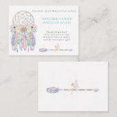 Fairy Dream Catcher Baby shower Book Request Enclo Informatiekaartje (Voorkant / Achterkant)