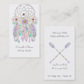 Fairy Dream Catcher Boho Arrows Feathers Visitekaartje (Voorkant / Achterkant)
