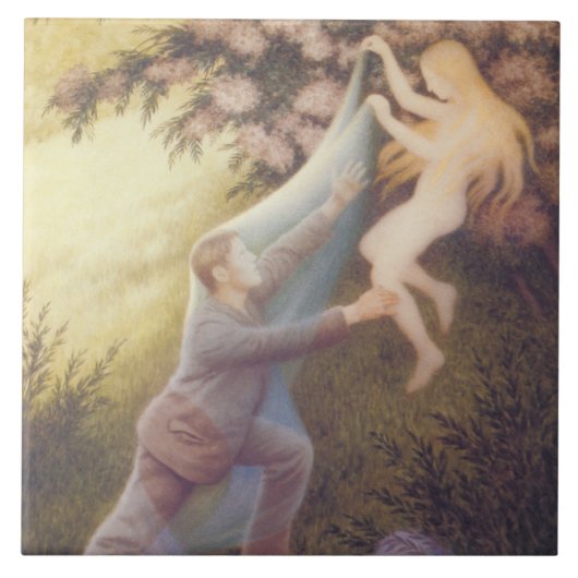 Fairy Dream (door Theodor Severin Kittelsen) Tegeltje (Voorkant)