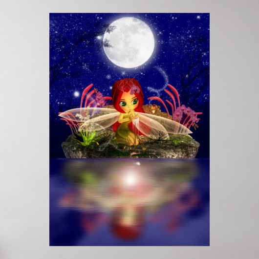 Fairy Dreams Fantasy Cartoon Fairy Print Cute (Voorkant)
