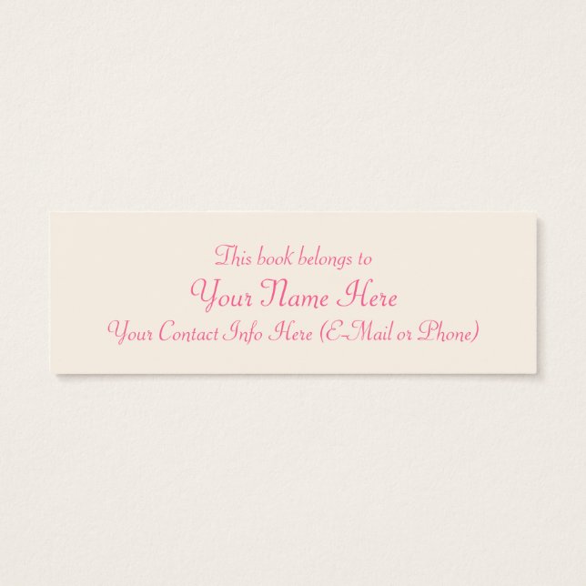 Fairy Dust Bladwijzer Mini Visitekaartjes (Achterkant)