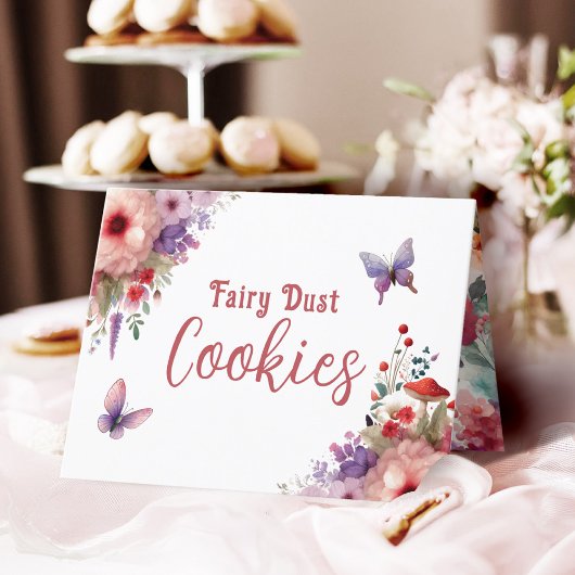 Fairy Dust Cookies Birthday Buffet Label Card Kaart