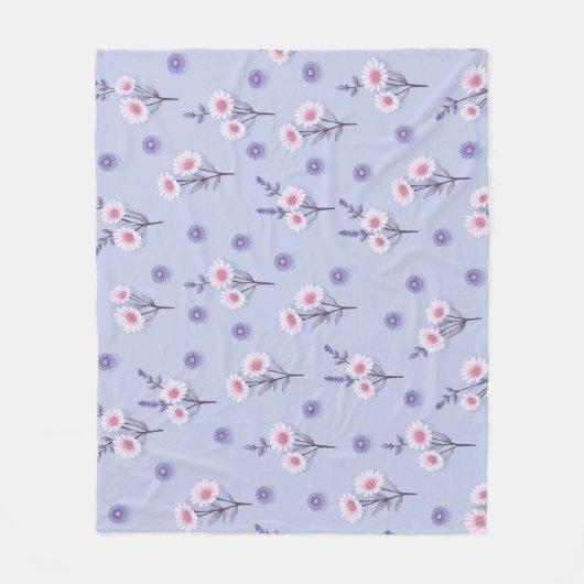 Fairy Dust Daisies Fleece Deken (Voorkant)