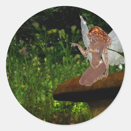 Fairy Dust Design 2-Stickers Ronde Sticker (Voorkant)
