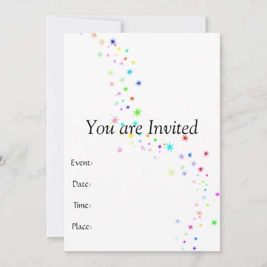 Fairy Dust Invitation Kaart (Voorkant)