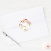 Fairy Dust Paarse Bloemen Favor Bedankt Favor Ronde Sticker (Envelop)