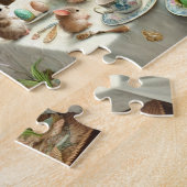 Fairy Easter Kitchen Whimsical Tea Party Scene Legpuzzel (Zijkant)