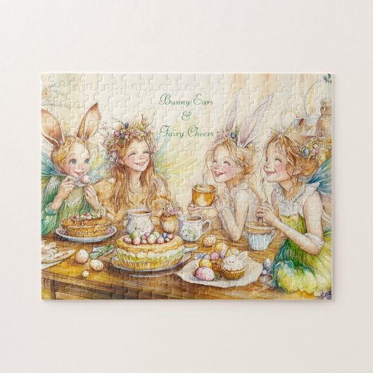 Fairy Easter Tea Party Bunny Springtime Fun Legpuzzel (Horizontaal)