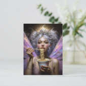 Fairy Eating Ramen Briefkaart (Staand voorkant)