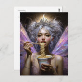 Fairy Eating Ramen Briefkaart (Voorkant / Achterkant)