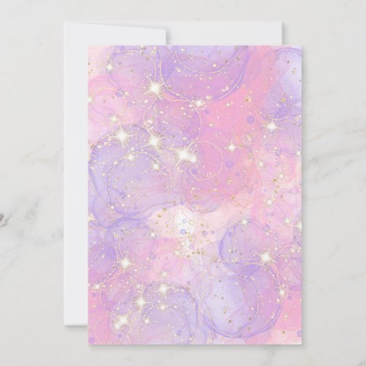 Fairy eenhoorn 1e verjaardag meisje roze eenhoorn kaart (Achterkant)