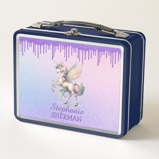 Fairy eenhoorn druppelen Paarse glitter (Voorkant)
