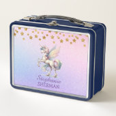 Fairy Eenhoorn Gouden Sterren Paarse Roze Blauw Gl (Voorkant)