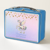 Fairy Eenhoorn Gouden Sterren Paarse Roze Blauw Gl (Voorkant)