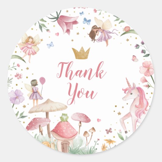 Fairy Eenhoorn Stickers (Voorkant)