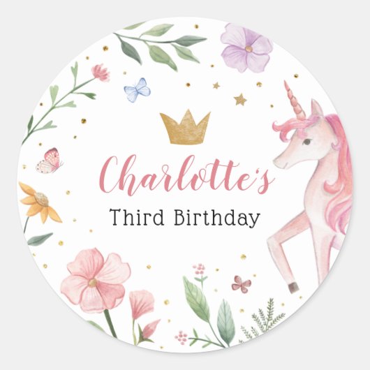 Fairy Eenhoorn Stickers (Voorkant)