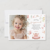 Fairy Eerste 1e Meisje Verjaardagsfeestje Bedankkaart (Voorkant)