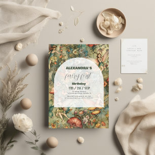Fairy eerste 1e verjaardag Enchanted Forest Kaart