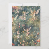 Fairy eerste 1e verjaardag Enchanted Forest Kaart (Achterkant)