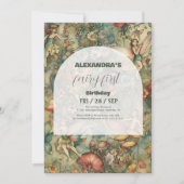 Fairy eerste 1e verjaardag Enchanted Forest Kaart (Voorkant)