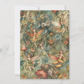 Fairy eerste 1e verjaardag Enchanted Forest Kaart (Achterkant)